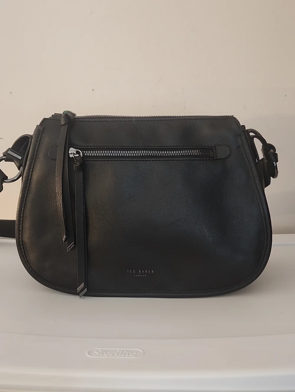 Ted Baker Crossbody/Saddle Bag w/Free Henri Bendel Cardholder/Keychain